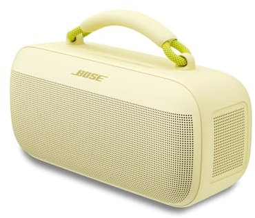 Bose Soundlink Max, Enceinte Bluetooth étanche, et puissante Rechargeable avec Jusqu’à 20 Heures d’autonomie, USB-C, Enceinte avec entrée auxiliaire 3,5 mm intégrée, Jaune Citron - édition limitée