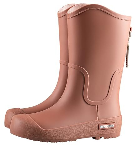 Bottes en caoutchouc pour femme - Bottes de pluie pour femme - Tige large - Bottes de jardin élégantes - Chaussures de pluie confortables - Imperméables - Bottes d'équitation - Bottes d'équitation