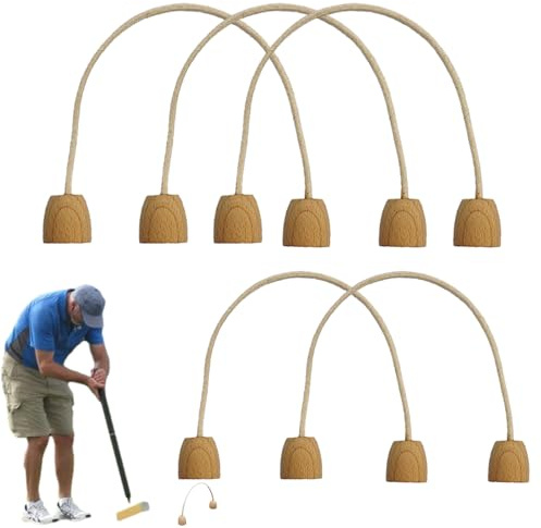 Croquet Wickets White - Indoor Croquet Wickets, Croqueet Sticks, String | Croqquet Sticks Rope Croqquett Wicketts Tillbehör För Familjespel