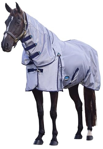 WeatherBeeta ComFiTec Hexi Shield Fly Sheet Combo, Silver/Navy/White, 6'6