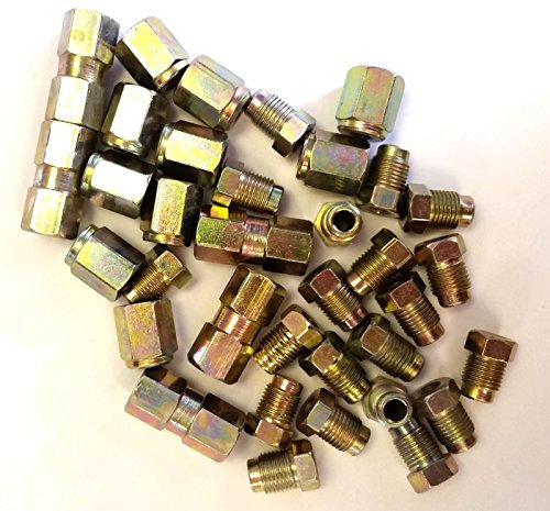 XtremeAuto® 3/16'' Copper Nickle Brake Pipe Fittings - 35 Pieces 20 Male + 10 Female + 5 Joiners - Includes XtremeAuto Sticker