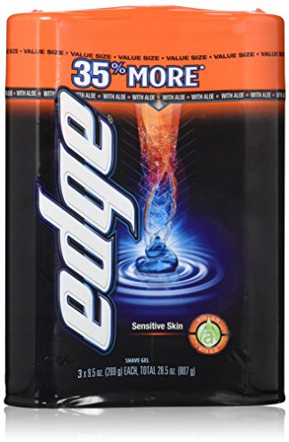 Edge Shave Gel Sensitive Skin with Aloe, 9.5 oz, 3 Pack