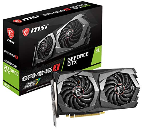 MSI Nvidia GeForce GTX 1650 Gaming X 4G Carte Graphique 4 Go GDDR5 1860 Hz 2 x DisplayPort, HDMI, Double Ventilateur système de Refroidissement