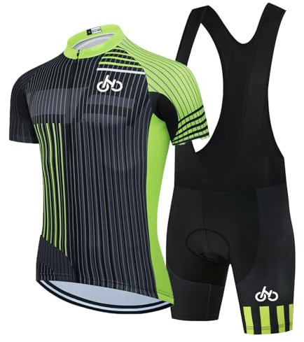 HOMTOL Cykeldräkt för män, ventilerande kortärmad jersey + shorts med sadelkuddar