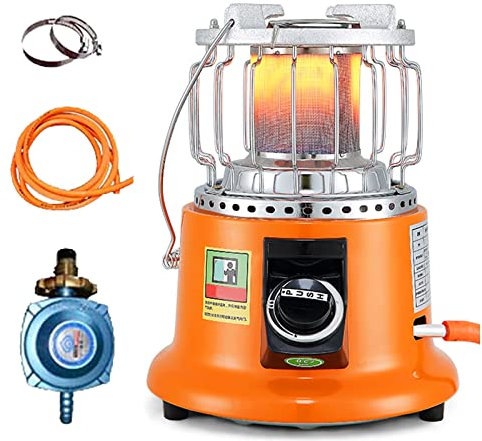 Riscaldatore a Gas Portatile, Multifunzione Stufa Gas Liquefatto Gas Naturale per Riscaldamento in Inverno e Cucinando, Basso Consumo Energetico Riscaldatore per Interno All'aperto (Size : Liquefied