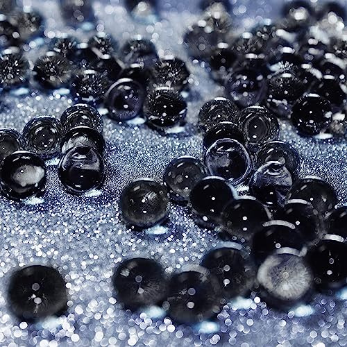 VICZON Perlas de agua 10000 piezas, Negro, Material sintético, Redondo, CRAFT_BEAD, Perlas de gel para flores y plantas, Reutilizable para bricolaje y decoración, 9-11 mm