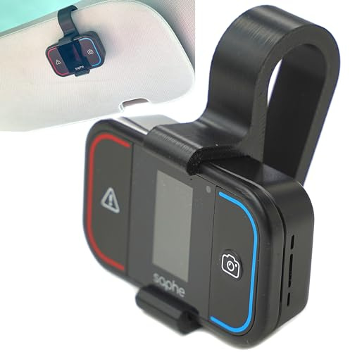 Generisch Sonnenblenden Halter passend für Saphe Drive Mini Blitzerwarner, Mount/Clip für Sonnenblende (schwarz, für Saphe Drive Mini)