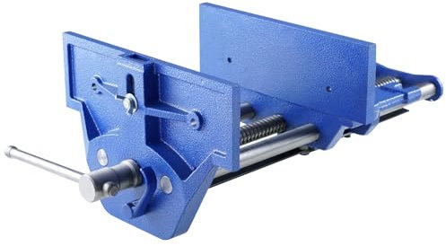 VEVOR Tornillo de Banco para Carpintería Prensa de Banco de Hierro Fundido 600x270x195 mm Tornillo de Carpintero con Palanca de Liberación Rápida para Trabajo de Madera, Cortar, Taladrar y Bricolaje