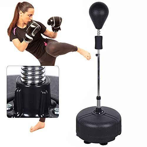 Hauteur réglable de 120 cm à 160 cm, sac de frappe debout 47 x 47 cm, ballon de boxe en mousse de polyuréthane, poire de boxe avec pied en tissu epe, polyuréthane, PVC, pour adultes, enfant 50,5 x 48