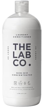 The Lab Co. Relaxing Fabric Conditioner & Laundry Softener | Non-Bio, Ultra-Concentrated, 40 Washes | Cotton, Lavender & Jasmine Scent | 1 Litre, Vegan & Biodegradable