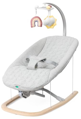 Chicco Babywippe Zen Wave, Wippe für Neugeborene von 0 bis 6 Monaten, Natürliche Bewegung, Ohne Batterien, mit Spielbogen, Kompakt, Zusammenklappbar