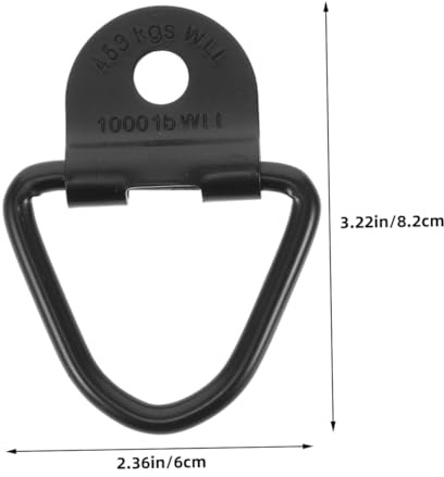 Cabilock Anclaje de Amarre Metálico D con Tornillos Gancho Resistente para Remolques y Camiones Argolla de Carga Duradera con Superficie Anticorrosiva Anillo de Sujeción para Asegurar