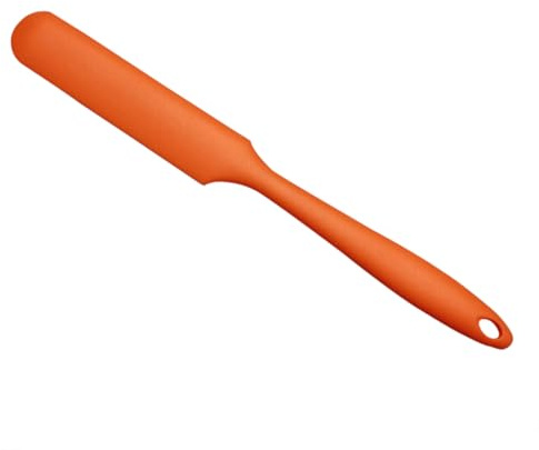 ZUNOXAZ Espátula Silicona Alimenticio Naranja Raspador y Mezclador Resistente al Calor para Hornear Utensilio Cocina Multifunción para Alisar Pasteles y Fondant