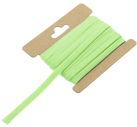 QUARKZMAN 1/4 Pulgada Cinta Al Sesgo Doble Plegada Continua Al Por Mayor De Algodón Para Coser Costurar Acordonar Hacer Vivos Artesanías (Verde 12 Yardas)