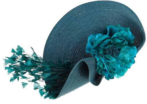 Ipetboom Cappello Fascinator da Donna Vintage Leggero con Fiori e Piume Accessorio Artigianale per Matrimoni Feste da Tè e Eventi Formali