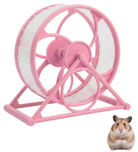 Ruota Criceto Silenziosa con Supporto, Ruota per Criceti Antiscivolo Senza Fessure, Accessori Criceto per Esercizio Sicuro, Adatto per Criceti Nani e Topi