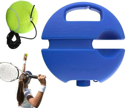 Generisk tennistränare – 20,5 x 20,5 x 4,5 cm Solo Bounce Exercise Device för bollar | Portable Solo Tennis Trainer | Anti-rep för nybörjare vuxna hem gym bakgård inomhus utomhus court Fielding