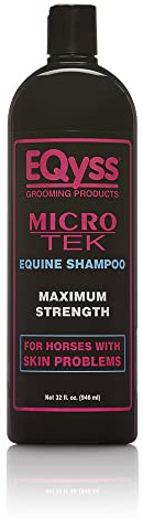 EQyss Micro-Tek Equine Itch Relief Shampoo - Soothes Irritated Skin, Stops Itching, Scratching, Rubbing - for all Horses, Ponies, Mares, Foals (32 oz)