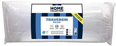 Bleu Calin Home Collection, Traversin Moelleux 2 Personnes 140 cm, Enveloppe Microfibre douce, Labelisé Oeko-tex, Fabriqué en France