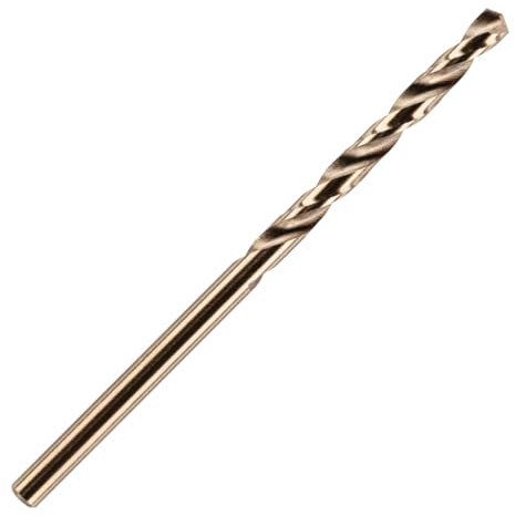 3.3mm HSS Gold Cobalt Jobber Drill Bit For Drilling Stainless Steel And Hard Steels/Metals. (3.3mm x 65mm Cobalt Jobber Drill)