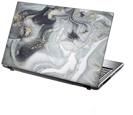 TaylorHe 13-14 inch Laptop Skin Vinyl Decal with Colorful Patterns and Leather Effect Laminate MADE IN England Flowing Marble