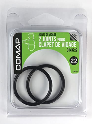 COMAP Lot de 2 joints d'étanchéité pour clapet de vidage (31x37) - Joint de vidage - S279322