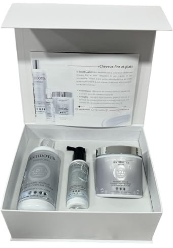 Coffret luxe - Routine Capillaire - GAMME ANTIDOTES - Pack Trio Shampoing + Masque + Sérum - Probiotiques & Collagène - NOÏA HAIR