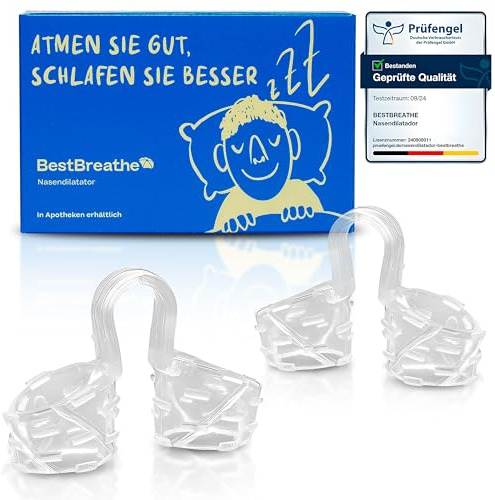 Nasendilatator Best Breathe zum besseren Schlafen– Verbessert die Nasenatmung – Anatomisches und wiederverwendbares Gerät – Linderung von Allergien (S)