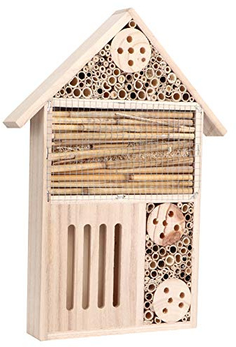 Casa de Mariposa, Jardín Al Aire Libre de Madera Madera Casa Abejas Abejas Casera Refugio Decoración Cajas Anidación para Mariposas Anidando por Colgar (Un Tipo)