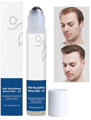 Weqizuerqi capilar para el crecimiento | 25 ml Roll On Cuero Cabelludo de Cuidado del Cuero Cabelludo | Solución Densa Para Mujeres Hombres Cabello Rizado Dañado Seco Fino | Uso Diario