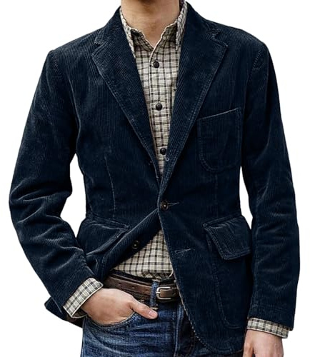 Chaqueta de pana para hombre otoño invierno blazer traje para hombre chaqueta elegante gruesa y cálida chaqueta deportiva cómoda abrigo disco vintage invierno