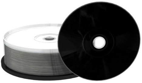 100 (4X 25Stk) MediaRange Rohlinge Black CD-R 52x schwarz Printable