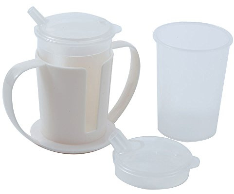 NRS Healthcare Beakers with Lids Plus Two Handled Holder Set
