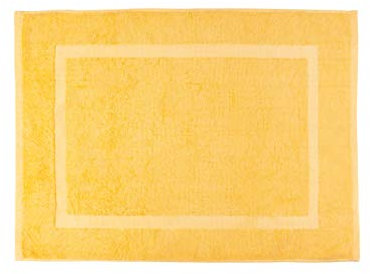 Clinotest Premium Badevorleger Walk 50x70 cm - Super flauschig & saugstark – 100% Baumwolle in Hotelqualität – Kochfest bis 95°C – Indanthren gefärbt – Gelb