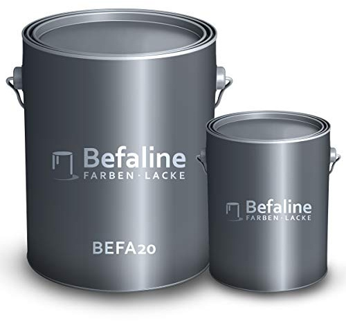 Befaline © BEFA-20 2K Epoxidharz Bodenbeschichtung I 5 kg Weiß I stark belastbar & weichmacherbeständig I geeignet für Werkstatt, Garagenboden, Keller, etc.