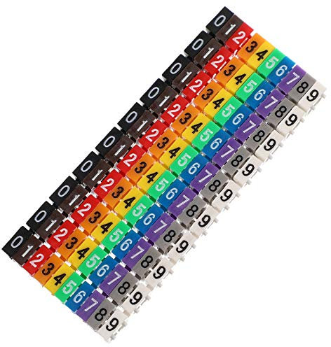 iplusmile 100pcs Multicolor Cable Tags for Wire Identification Durable Cord Marking Labels Easy to Use Home Office Wiring Moisture Corrosion Resistant for Organizing Cables and
