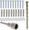 Inbrackets 10 Pack of M8 x 50mm Masonry Brick Wall Fixing Screw Bolts with Plugs & Washers for Aerial Satellite Sky Dish Tv Bracket Fence Mounting Includes 10mm Drill Bit & Hex Nut Driver