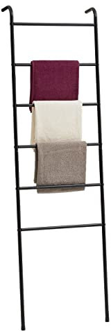 IDIMEX Echelle MORBIO Porte-Serviette échelle de décoration avec 6 barreaux, en métal laqué Noir