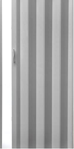 Falttür Höhe 203 cm Einbaubreite bis 82 cm Schiebetür Tür hell grau farben mit Doppelwandprofil Neu