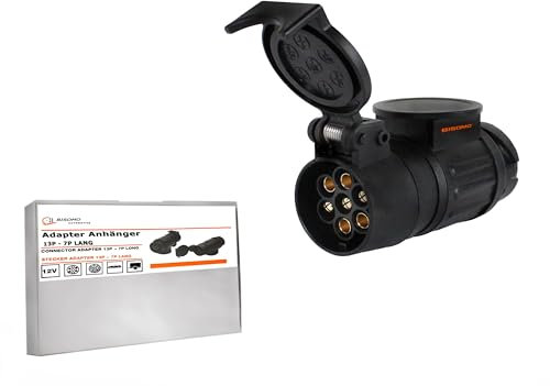 Adapter von KFZ 13 auf 7 polig Anhänger, 12V, lang, Adapterstück, Anhängeradapter, Stecker Anhängerkupplung Trailer