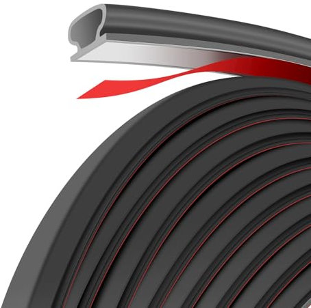 shinfly Türdichtung Selbstklebend – 6m Schwarz – Flexibles Dichtungsband aus hochwertigem TPE Gummi, Tür und Fensterdichtung