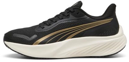 Puma - Pounce Lite, Zapatillas para Correr de Carretera Unisexo, Puma Gold-Puma Black,