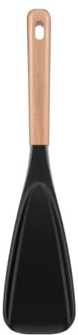 LorisArm Cucchiai da cucina grandi per servire. Cucchiaio in silicone antiaderente da 28,4 cm con manico in legno, spatola da portata in gomma resistente al calore per cuocere, raccogliere e
