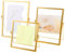 GBACHOOSE 3 Stück Metall Bilderrahmen Gold 15X15CM/20.5X15CM/22.5X18CM, Fotorahmen aus Metall Gold, Glas Bilderrahmen Gold Blumenrahmen aus Glas für Bilder, Poster, Trockenblumen, Kunstwerke