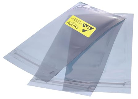 QUARKZMAN Antistatische Beutel mit Antistatischem Aufkleber 50 Stück 2,4x3,5 Zoll (6x9 cm) Wiederverschließbar für Festplatte HDD SSD Leiterplatte
