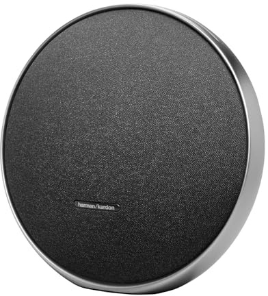 Harman Kardon Onyx Studio 9, Portable Home Bluetooth Speaker with Auracast Multi-Speaker Connection, Adaptive Self-Tuning, Constant Sound Field Technology, USB Charging Port, 8-Hour Battery, Black