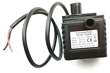 Tomotato Bomba Sumergible DC 12V, Mini Bomba de Agua sin Escobillas Bajo Ruido, Flujo Estable y Funcionamiento Eficiente para Acuarios, Peceras, Fuentes de Mesa o Jardines Acuáticos