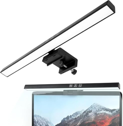Screen LED Light Bar, Computer Monitor Light Bar, Dimmable Monitor Lamp, 33CM No Screen Glare for Desk Office Home Work