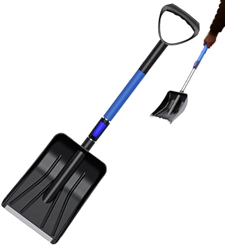 Pala Per Neve - Attrezzi Da Giardinaggio Telescopici Ergonomici Regolabili | Pala Spazzaneve - Per Pulire Scavare Passaggio Cortile Camion Veicolo Inverno Casa Giardino Prato Esterno Garage Terrazza