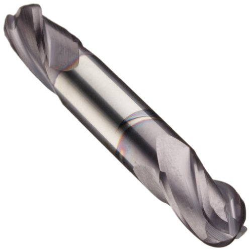 Niagara Cutter N89945 Carbide Ball Nose End Mill, Stub Length, TiAlN Finish, Roughing and Finishing Cutting, 30-Degree, 4-Flute, 2 Overall Length, 0.188 Cut Diameter, 0.188 Shank Diameter